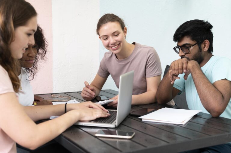 colleagues-studying-together-exam